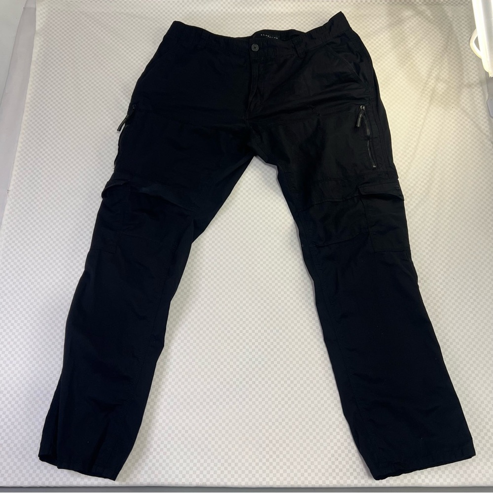 Sean Jean ‎ Size 38X30 Cargo Black Pants 7 Pocket Design